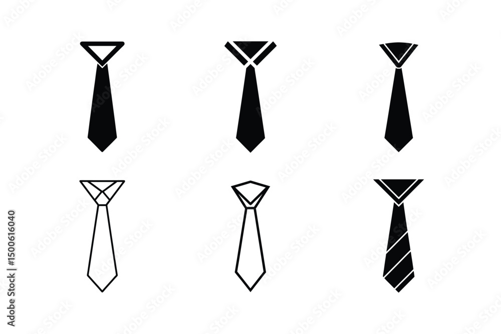 business attire tie vector icon style business attire tie vector icon style