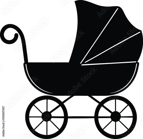 baby carriage silhouette