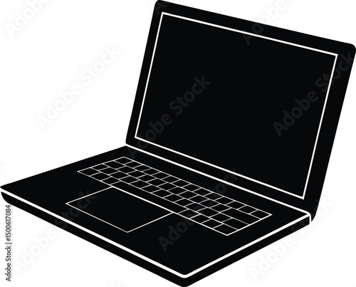 laptop isolated on white background