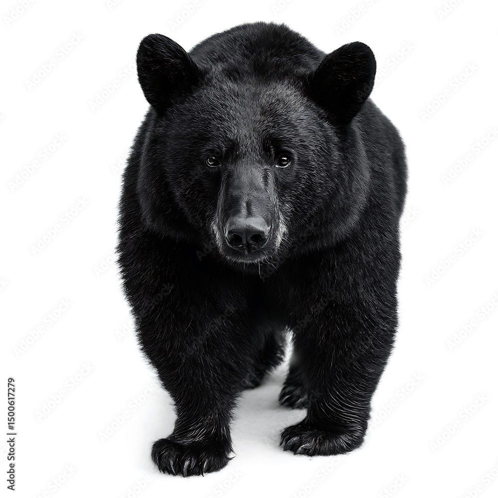 Fototapeta premium black bear isolated on white