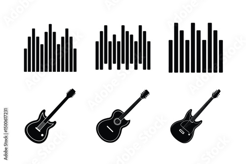 audio control equalizer vector flat design