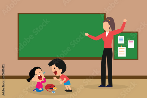 Teacher Scolding Students