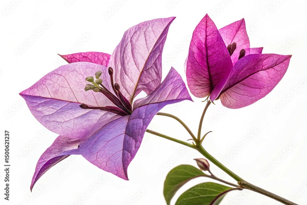 Obraz premium Bougainvillea flower isolated on white background