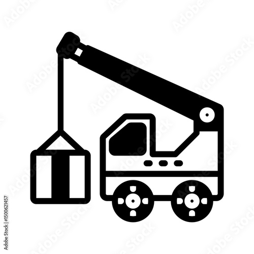 Vector solid black icon for Travel hoist