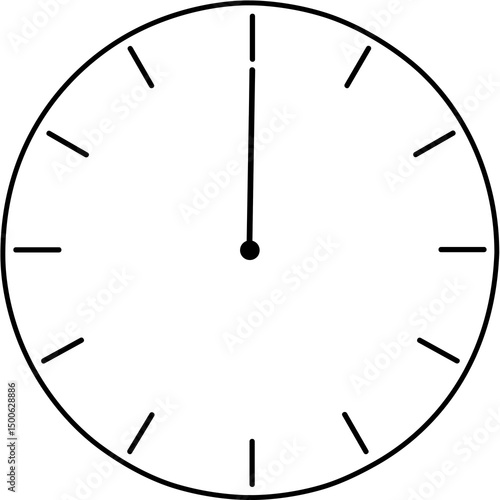 line art clock