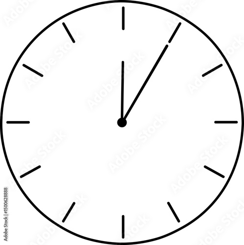 line art clock