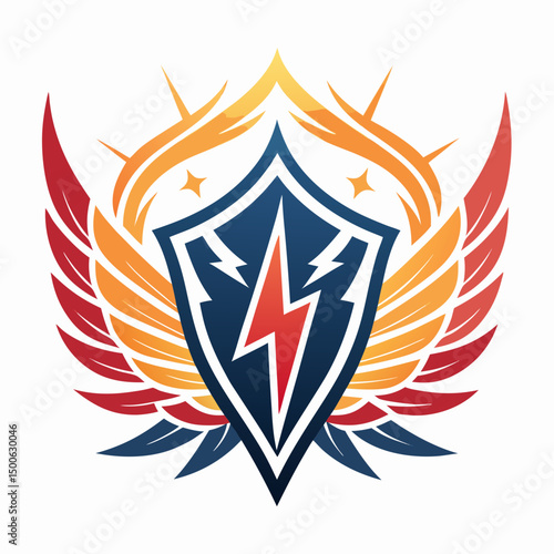 Design a bold, vector loading screen graphic for a mobile online battle arena (MOBA) game.  Include vibrant, stylized elements.