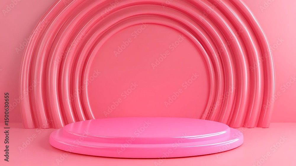 Fototapeta premium Pink podium display