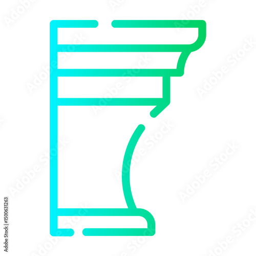 plastering Line Gradient Icon