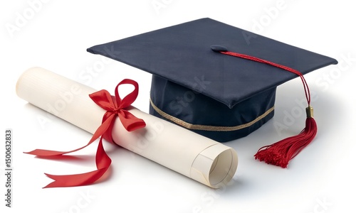 Wallpaper Mural Graduation cap diploma and red ribbon Torontodigital.ca