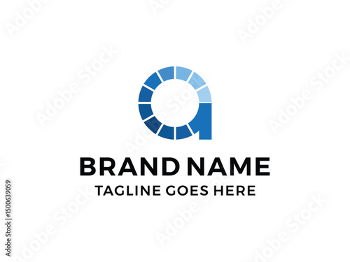 Technology letter A logo design vector, isolated on transparent background