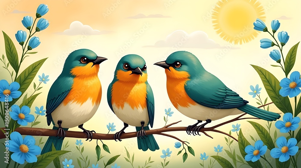 Obraz premium lovely sparows in the world.