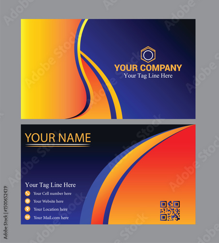 Modern design of Business and visiting cards vector templates