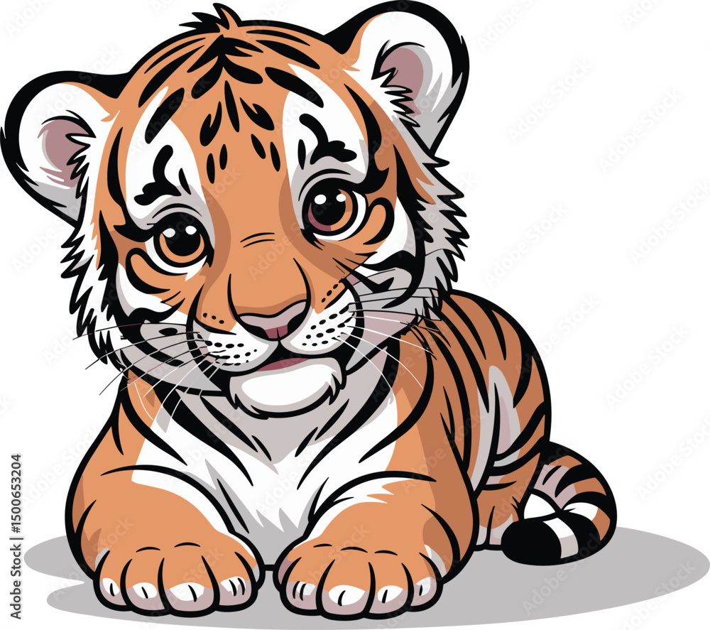 Obraz premium Powerful Tiger Face in Mandala Style – Detailed Vector Clipart, High Quality Tiger Vector – Premium Wildlife Illustration for Adobe Stock