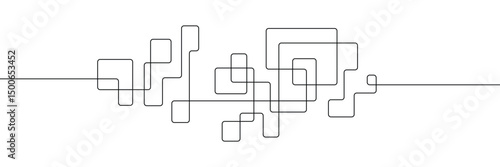 Hand-Drawn Scribbles of Tangled Intertwined Lines in Different Shapes and Size. Editable Line. Adjustable Stroke Width . Vector Illustration . EPS 20 . 