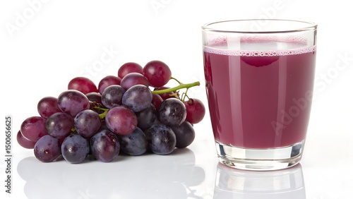 Wallpaper Mural glass of a grape juice and grapes Torontodigital.ca
