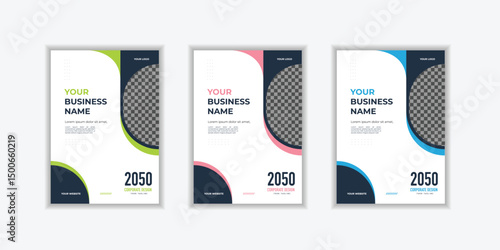 Set Corporate Book Cover Design Template in A4. Can be adapt to Brochure, Annual Report, Magazine,Poster, Business Presentation, Portfolio, Flyer, Banner, Website