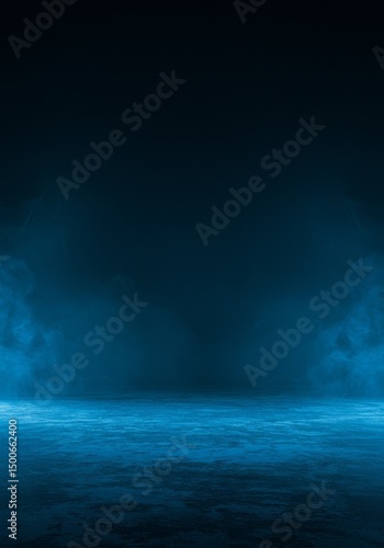 Wallpaper Mural Abstract Background With Dark Blue Smoke Over Textured Floor Space Illustration Torontodigital.ca