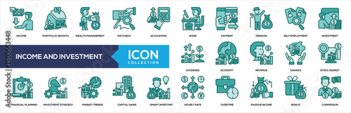 Income and Investment Solid Icon Collection