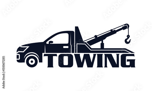 towing car logo design vector template