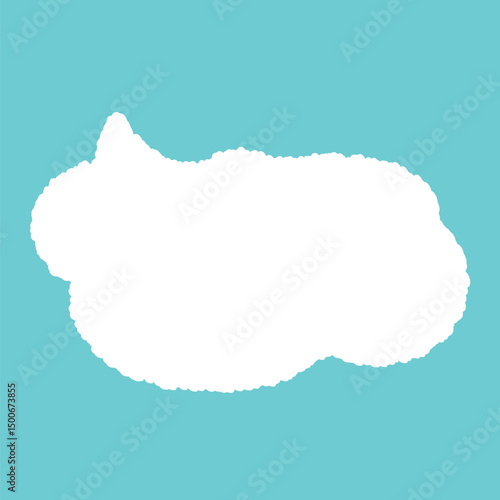 モコモコ雲のフキダシ　手書き