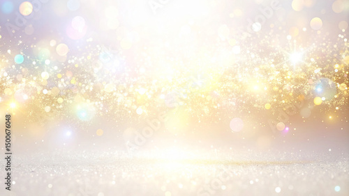 ゴールドのキラキラの光の背景