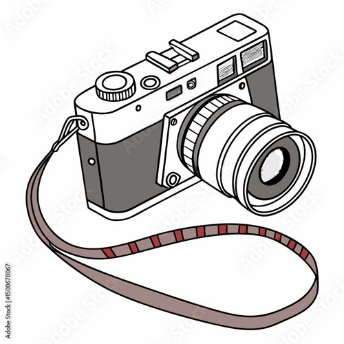 retro camera vector illustration