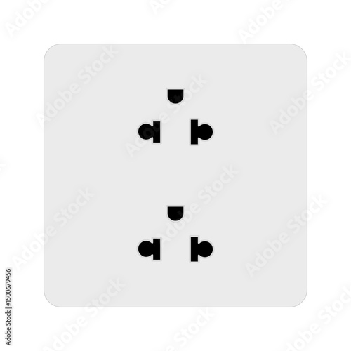 vector illustration of a receptacle