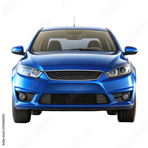 Obraz na płótnie blue car front view