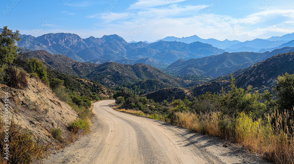 Fototapeta premium A winding road in the mountains