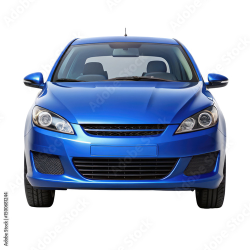 blue car front view