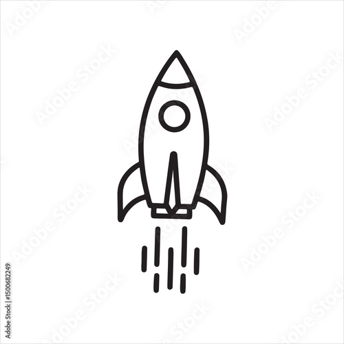 Rocket Launch Icon – Startup and Innovation Symbol