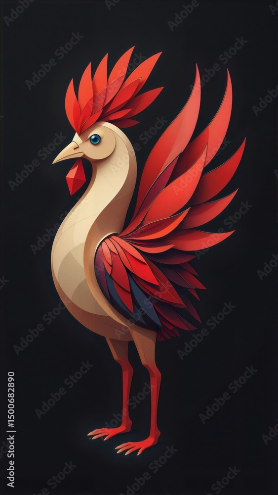 Obraz premium illustration of a crane