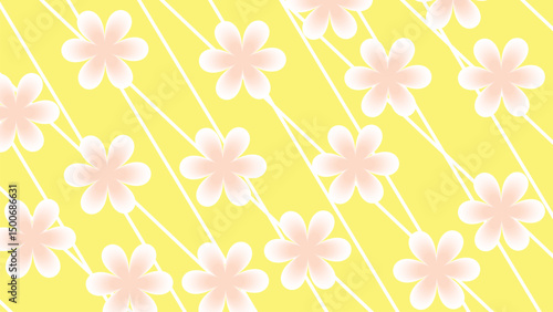 Seamless floral pattern with spring flowers for a beautiful vector illustration background