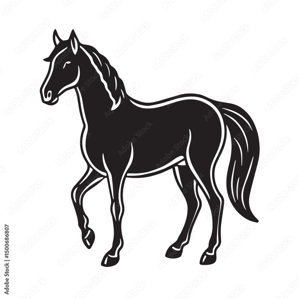 horse icon vector illustration silhouette horse icon vector illustration silhouette