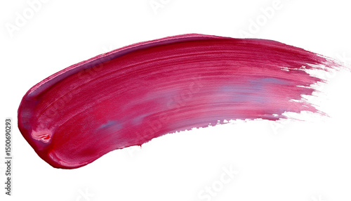 Crimson Lake Brush Stroke on White Background – High-Quality Paint Texture for Digital Art & Design