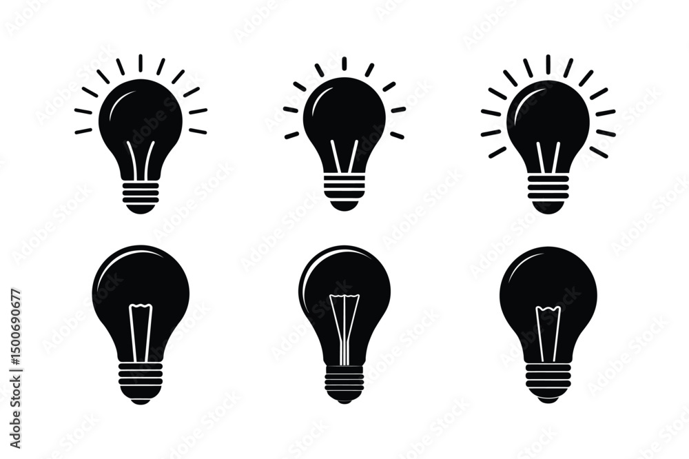 Naklejka premium Icon Vector of Classic Edison Bulb