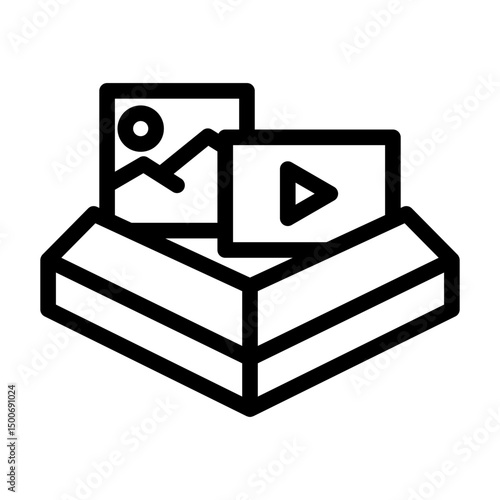 multimedia line icon