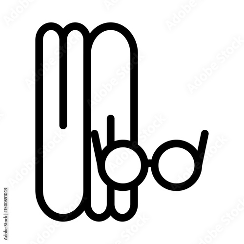 reading glasses line icon
