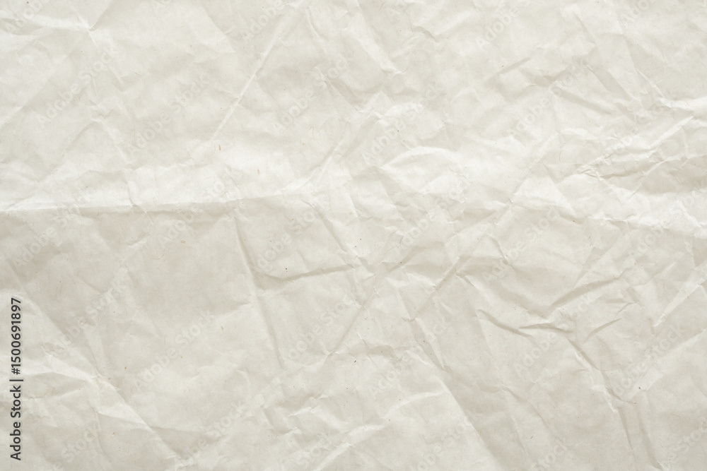 Fototapeta premium Abstract white crumpled and creased recycle paper texture background
