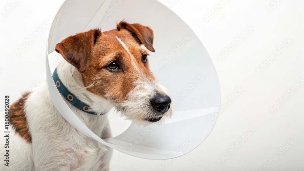 Sad Dog in Cone, Pet Recovery, Veterinary Care, pet cone Sad Dog in Cone, Pet Recovery, Veterinary Care, pet cone
