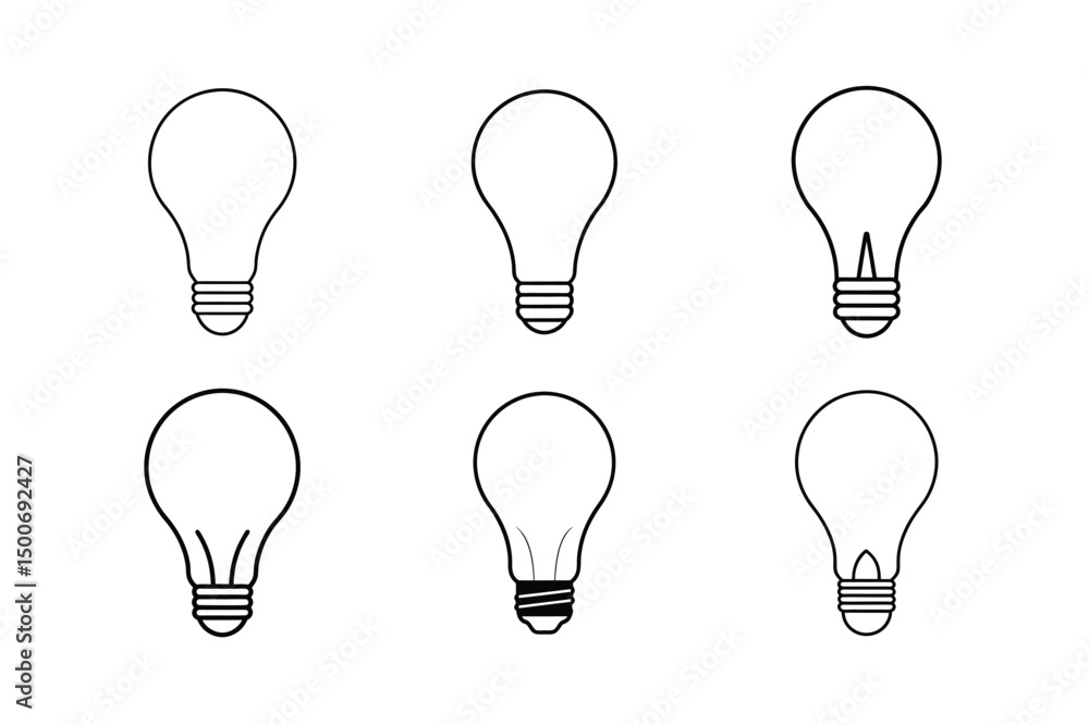 Antique Light Bulb Vector Drawing Antique Light Bulb Vector Drawing