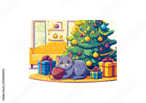 Clear away clutter that might discourage play. cat Having a variety of toys readily available can also encourage spontaneous play.