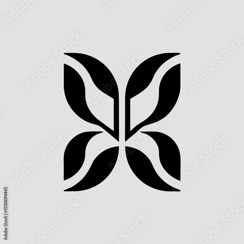 Buterfly icon silhouette logo design