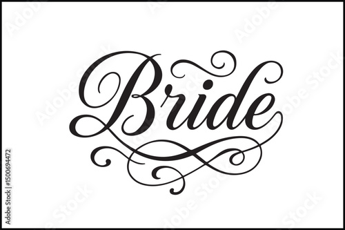 Bride Elegant Script Silhouette