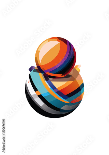 point P on or within the ball can be described by a position vector p. This vector extends from the origin of a coordinate system to the point P. The center of the ball, c, is itself a position vector