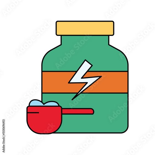 whey lineal color line icon with white background vector stock illustration