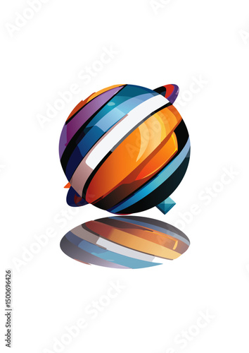 point P on or within the ball can be described by a position vector p. This vector extends from the origin of a coordinate system to the point P. The center of the ball, c, is itself a position vector