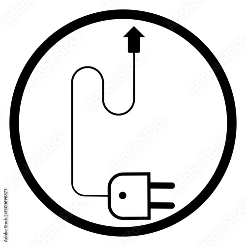 usb cable on white background