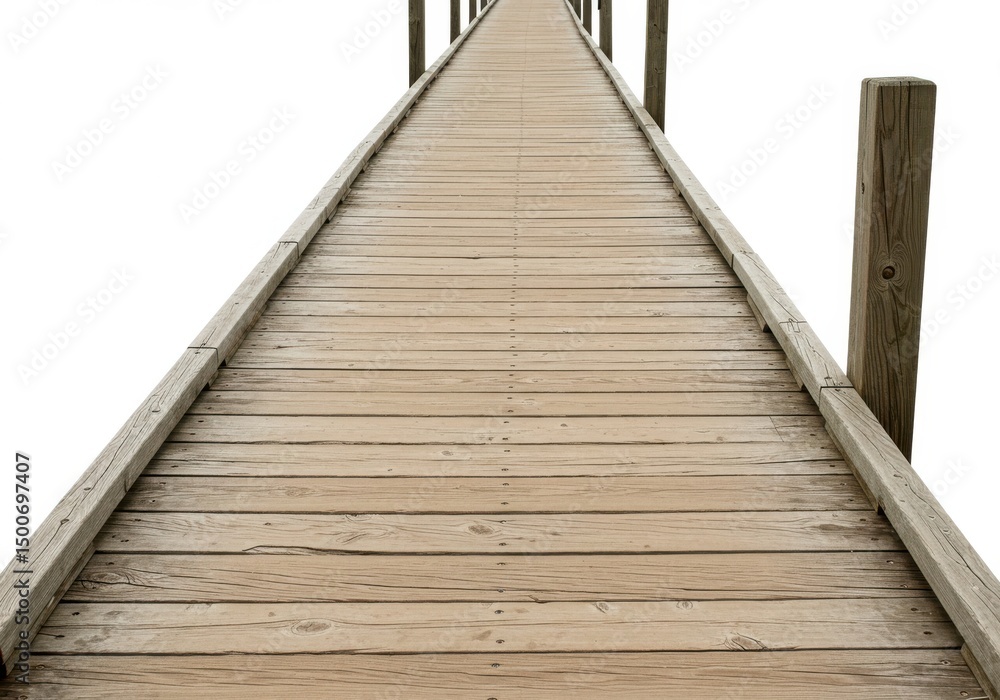 Long wooden dock extending to the horizon Long wooden dock extending to the horizon